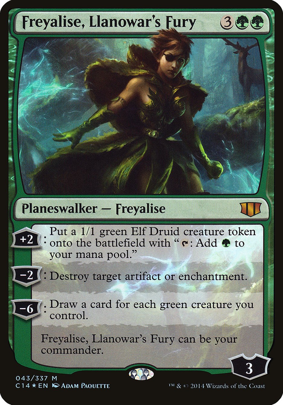 Freyalise, Llanowar's Fury (Oversized) [Commander 2014 Oversized] | GrognardGamesBatavia