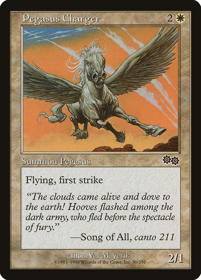 Pegasus Charger [Urza's Saga] | GrognardGamesBatavia