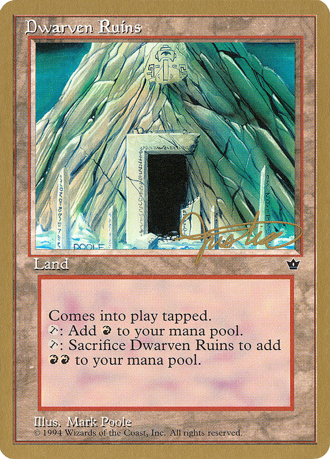 Dwarven Ruins (Mark Justice) [Pro Tour Collector Set] | GrognardGamesBatavia