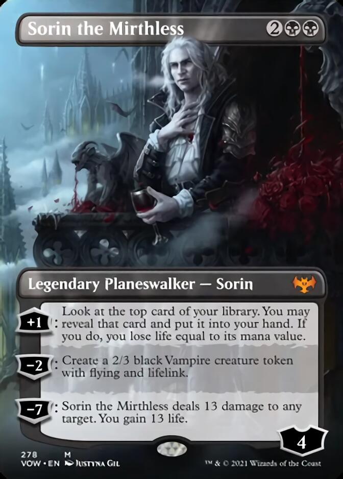 Sorin the Mirthless (Borderless) [Innistrad: Crimson Vow] | GrognardGamesBatavia