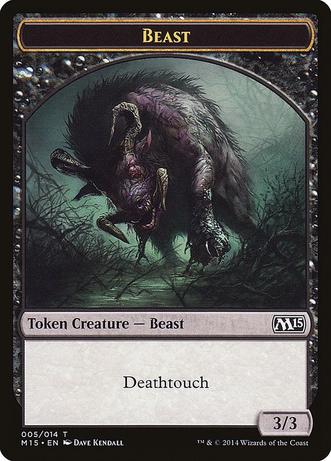 Beast Token (005/014) [Magic 2015 Tokens] | GrognardGamesBatavia