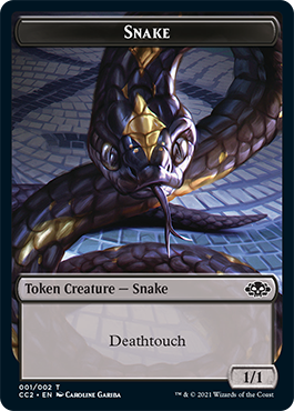 Snake // Zombie Double-Sided Token [Commander Collection: Black Tokens] | GrognardGamesBatavia