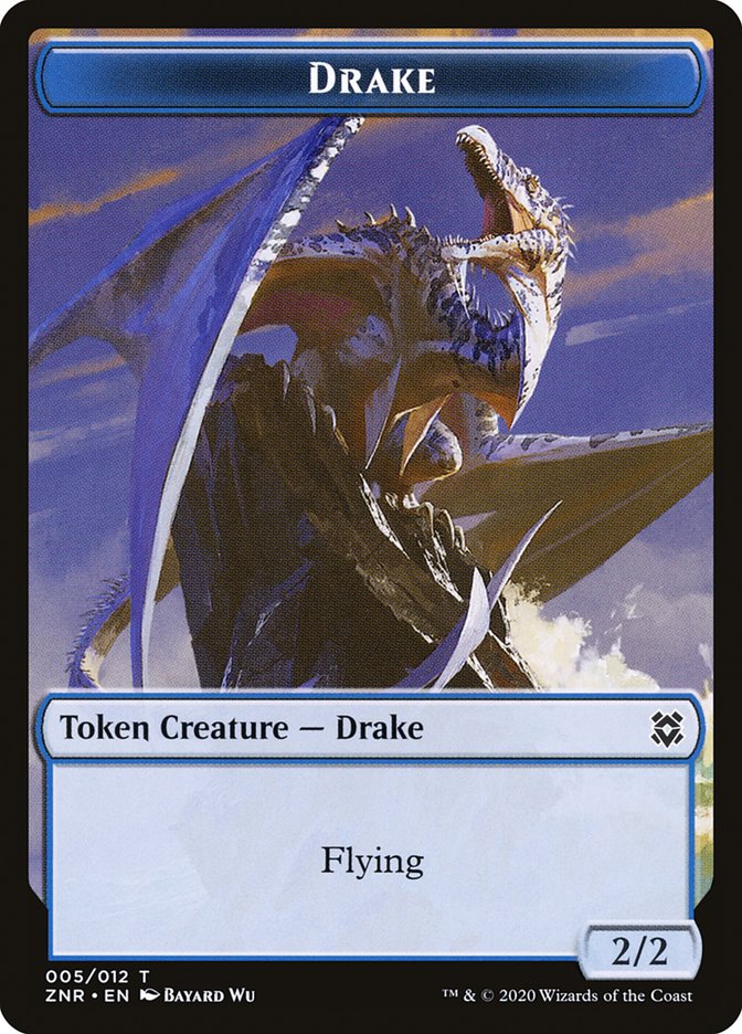 Construct // Drake Double-Sided Token [Zendikar Rising Tokens] | GrognardGamesBatavia