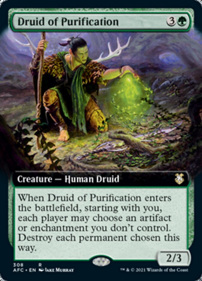 Druid of Purification (Extended Art) [Dungeons & Dragons: Adventures in the Forgotten Realms Commander] | GrognardGamesBatavia