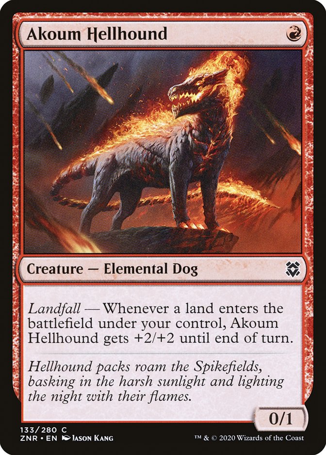 Akoum Hellhound [Zendikar Rising] | GrognardGamesBatavia