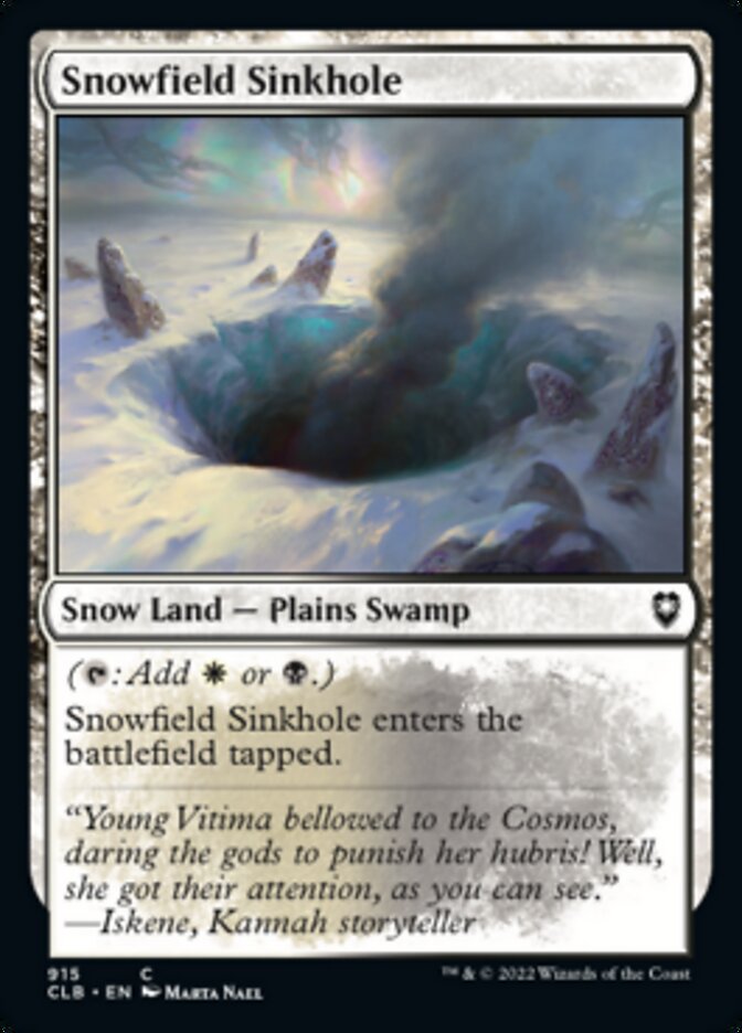 Snowfield Sinkhole [Commander Legends: Battle for Baldur's Gate] | GrognardGamesBatavia