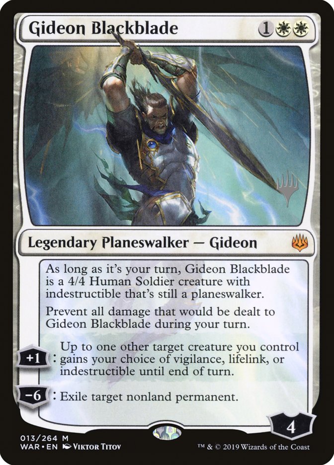 Gideon Blackblade (Promo Pack) [War of the Spark Promos] | GrognardGamesBatavia
