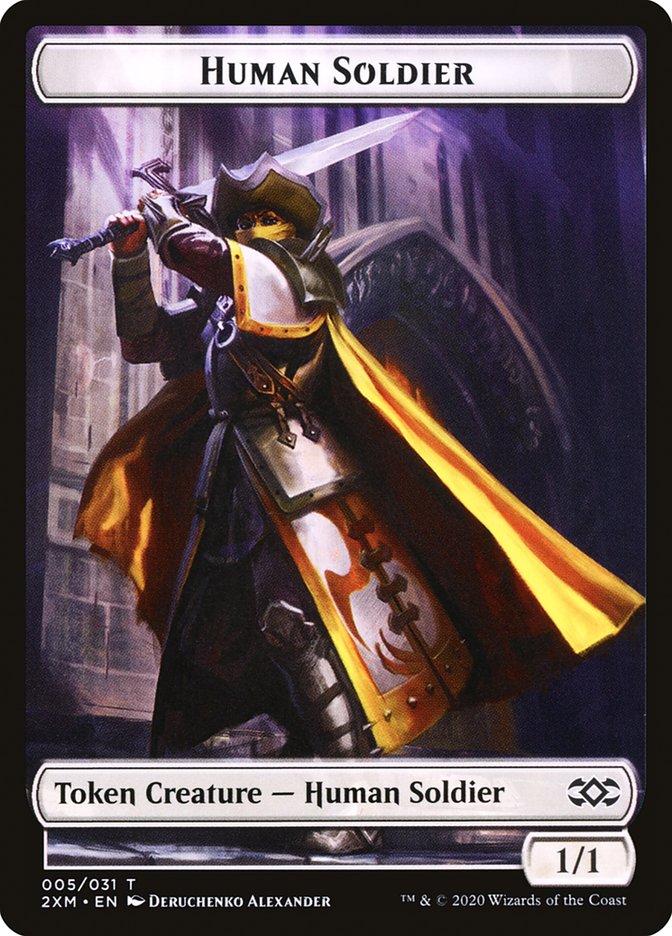 Human Soldier Token [Double Masters Tokens] | GrognardGamesBatavia