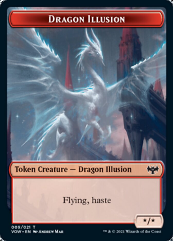 Dragon Illusion Token [Innistrad: Crimson Vow Tokens] | GrognardGamesBatavia