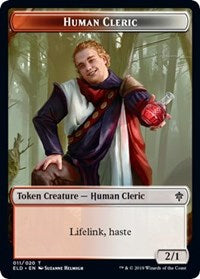 Human Cleric // Food (18) Double-Sided Token [Throne of Eldraine Tokens] | GrognardGamesBatavia