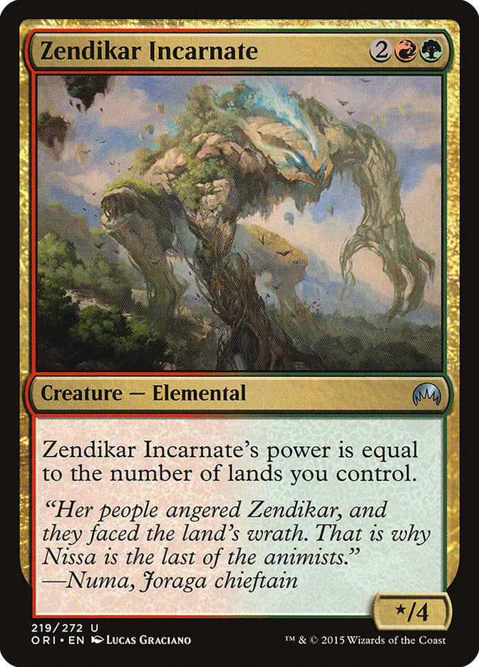 Zendikar Incarnate [Magic Origins] | GrognardGamesBatavia