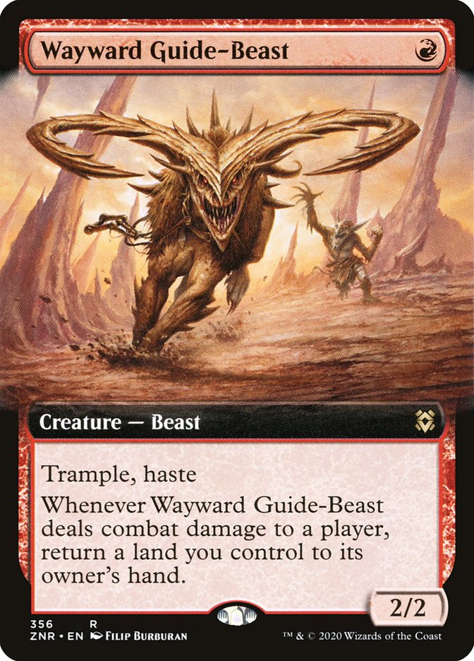 Wayward Guide-Beast (Extended Art) [Zendikar Rising] | GrognardGamesBatavia