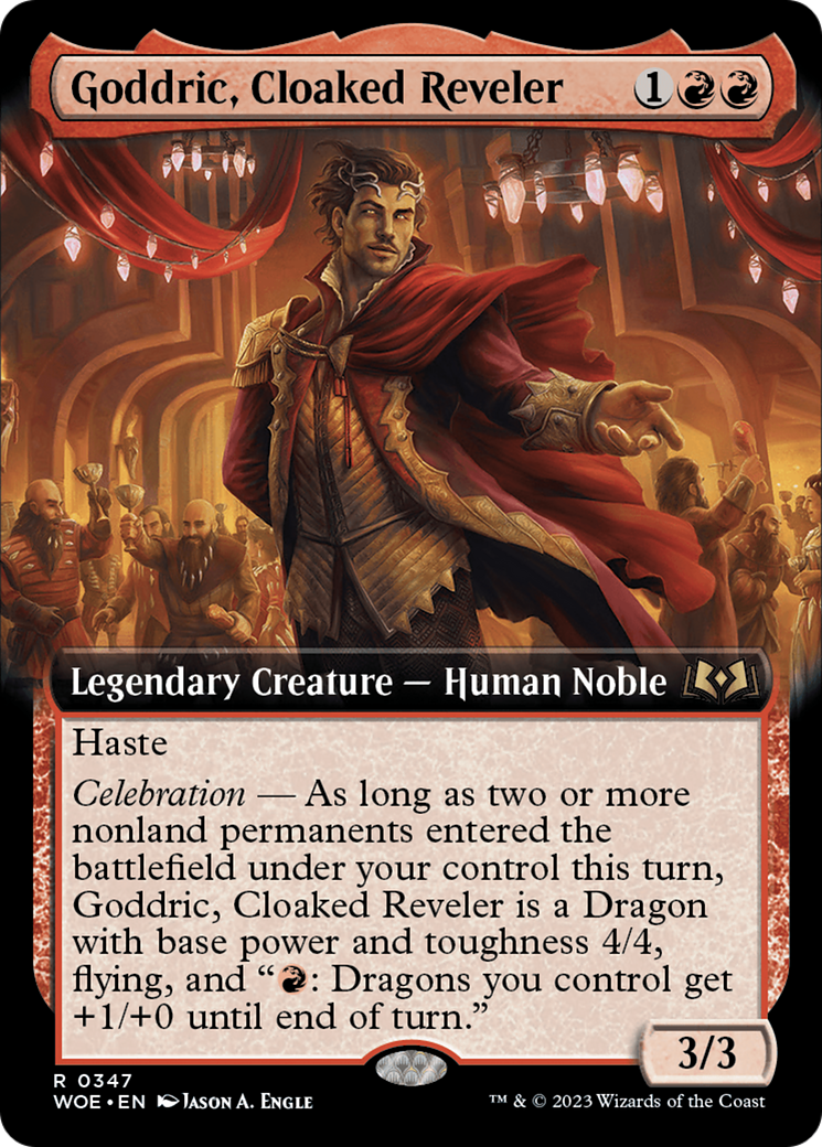 Goddric, Cloaked Reveler (Extended Art) [Wilds of Eldraine] | GrognardGamesBatavia