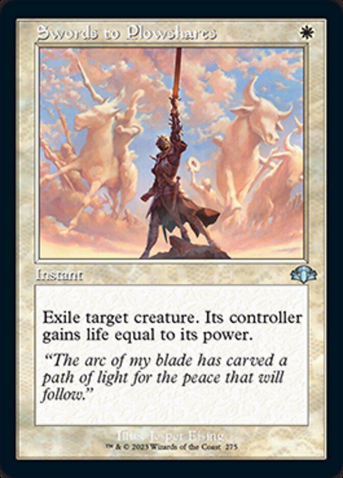 Swords to Plowshares (Retro) [Dominaria Remastered] | GrognardGamesBatavia