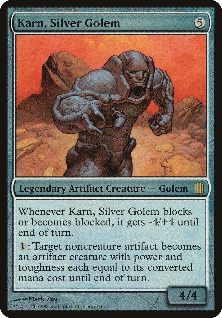 Karn, Silver Golem (Oversized) [Commander's Arsenal Oversized] | GrognardGamesBatavia