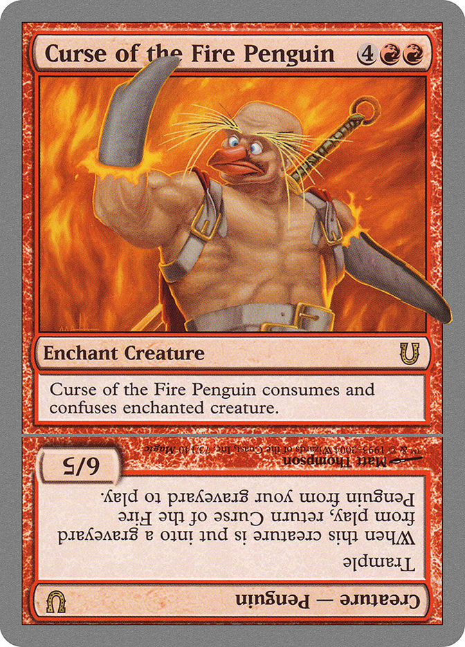 Curse of the Fire Penguin // Curse of the Fire Penguin Creature [Unhinged] | GrognardGamesBatavia