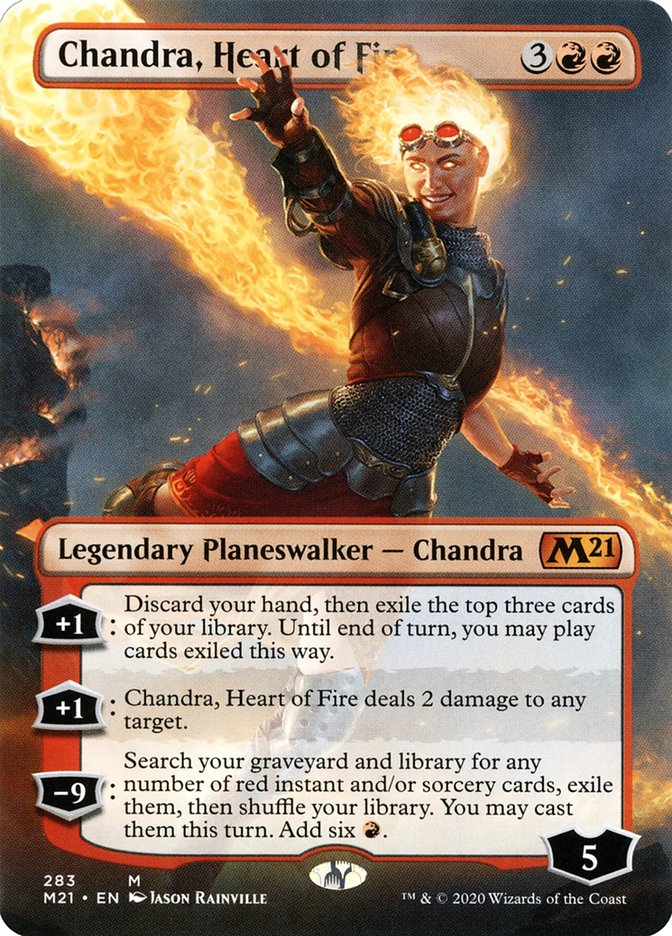 Chandra, Heart of Fire (Borderless) [Core Set 2021] | GrognardGamesBatavia