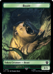 Beast // Treefolk Double Sided Token [The Lord of the Rings: Tales of Middle-Earth Commander Tokens] | GrognardGamesBatavia