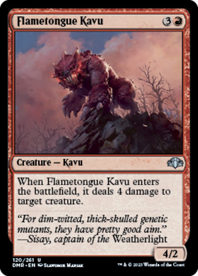 Flametongue Kavu [Dominaria Remastered] | GrognardGamesBatavia