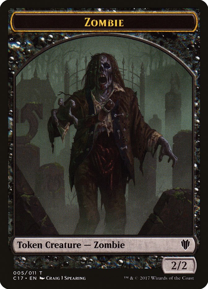 Vampire // Zombie Double-Sided Token [Commander 2017 Tokens] | GrognardGamesBatavia