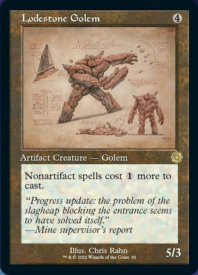 Lodestone Golem (Retro Schematic) [The Brothers' War Retro Artifacts] | GrognardGamesBatavia