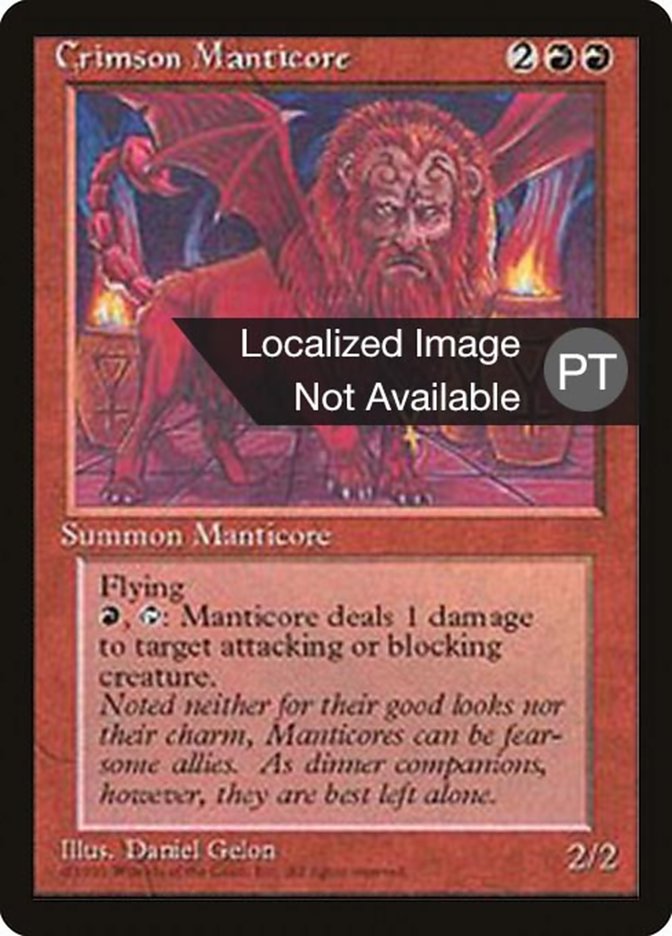 Crimson Manticore [Fourth Edition (Foreign Black Border)] | GrognardGamesBatavia