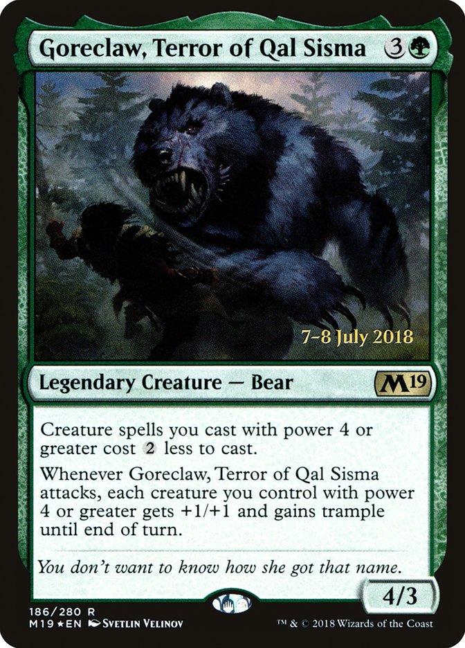 Goreclaw, Terror of Qal Sisma [Core Set 2019 Prerelease Promos] | GrognardGamesBatavia