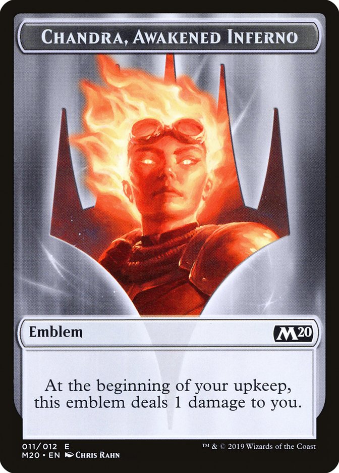 Chandra, Awakened Inferno Emblem [Core Set 2020 Tokens] | GrognardGamesBatavia