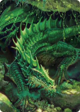 Lurking Green Dragon Art Card [Commander Legends: Battle for Baldur's Gate Art Series] | GrognardGamesBatavia