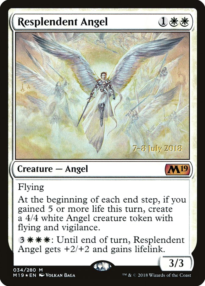 Resplendent Angel [Core Set 2019 Prerelease Promos] | GrognardGamesBatavia