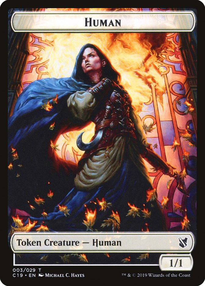 Human Token [Commander 2019 Tokens] | GrognardGamesBatavia