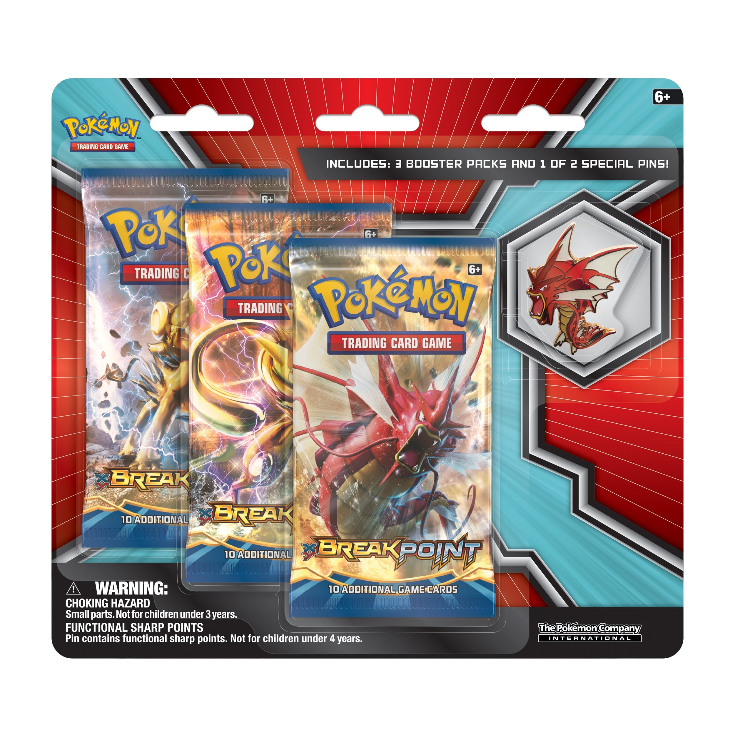 XY: BREAKpoint - Collector's Pin 3-Pack Blister (Shiny Mega Gyarados) | GrognardGamesBatavia