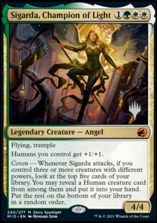 Sigarda, Champion of Light (Promo Pack) [Innistrad: Midnight Hunt Promos] | GrognardGamesBatavia