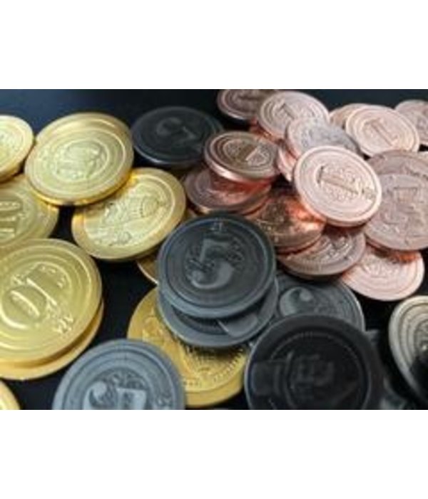 50 Metal Industrial Coins Board Game Upgrade Set | GrognardGamesBatavia