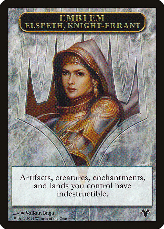 Elspeth, Knight-Errant Emblem [Modern Event Deck 2014 Tokens] | GrognardGamesBatavia