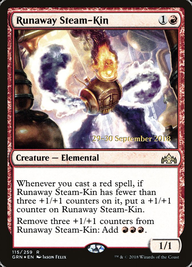 Runaway Steam-Kin [Guilds of Ravnica Prerelease Promos] | GrognardGamesBatavia