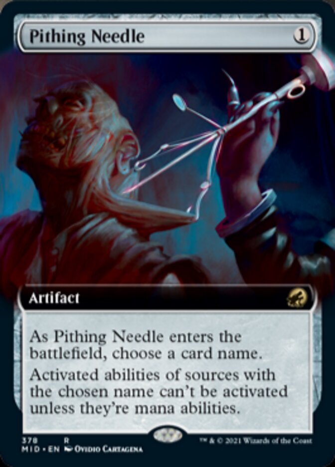 Pithing Needle (Extended Art) [Innistrad: Midnight Hunt] | GrognardGamesBatavia