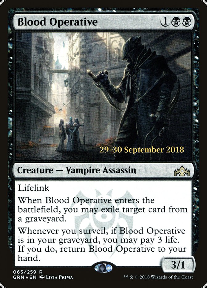 Blood Operative [Guilds of Ravnica Prerelease Promos] | GrognardGamesBatavia