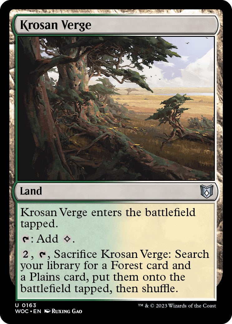 Krosan Verge [Wilds of Eldraine Commander] | GrognardGamesBatavia