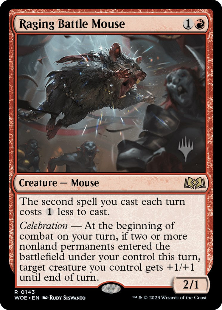 Raging Battle Mouse (Promo Pack) [Wilds of Eldraine Promos] | GrognardGamesBatavia