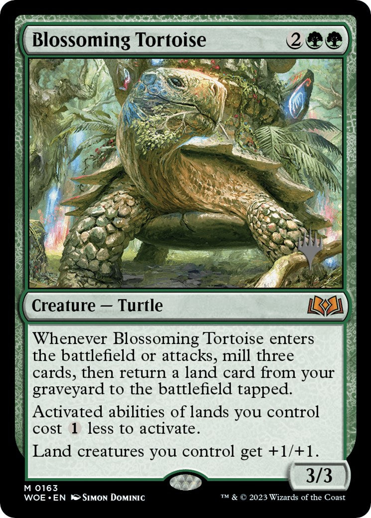 Blossoming Tortoise (Promo Pack) [Wilds of Eldraine Promos] | GrognardGamesBatavia