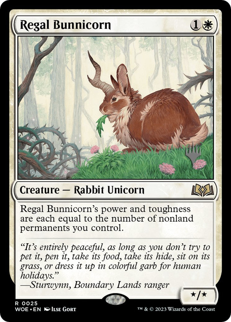 Regal Bunnicorn (Promo Pack) [Wilds of Eldraine Promos] | GrognardGamesBatavia