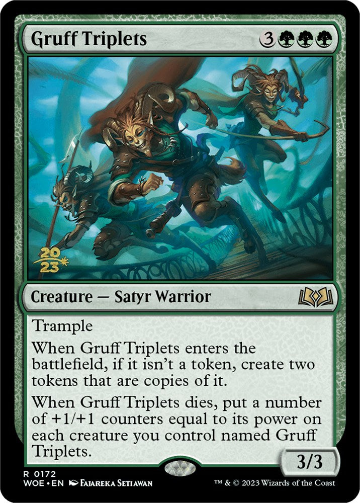 Gruff Triplets [Wilds of Eldraine Prerelease Promos] | GrognardGamesBatavia