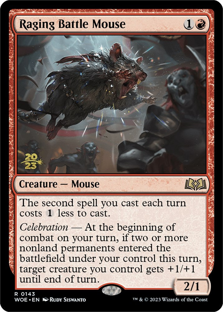 Raging Battle Mouse [Wilds of Eldraine Prerelease Promos] | GrognardGamesBatavia