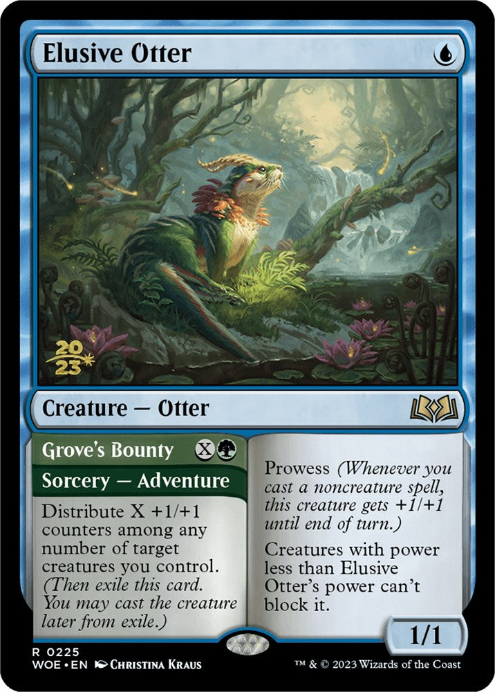 Elusive Otter // Grove's Bounty [Wilds of Eldraine Prerelease Promos] | GrognardGamesBatavia