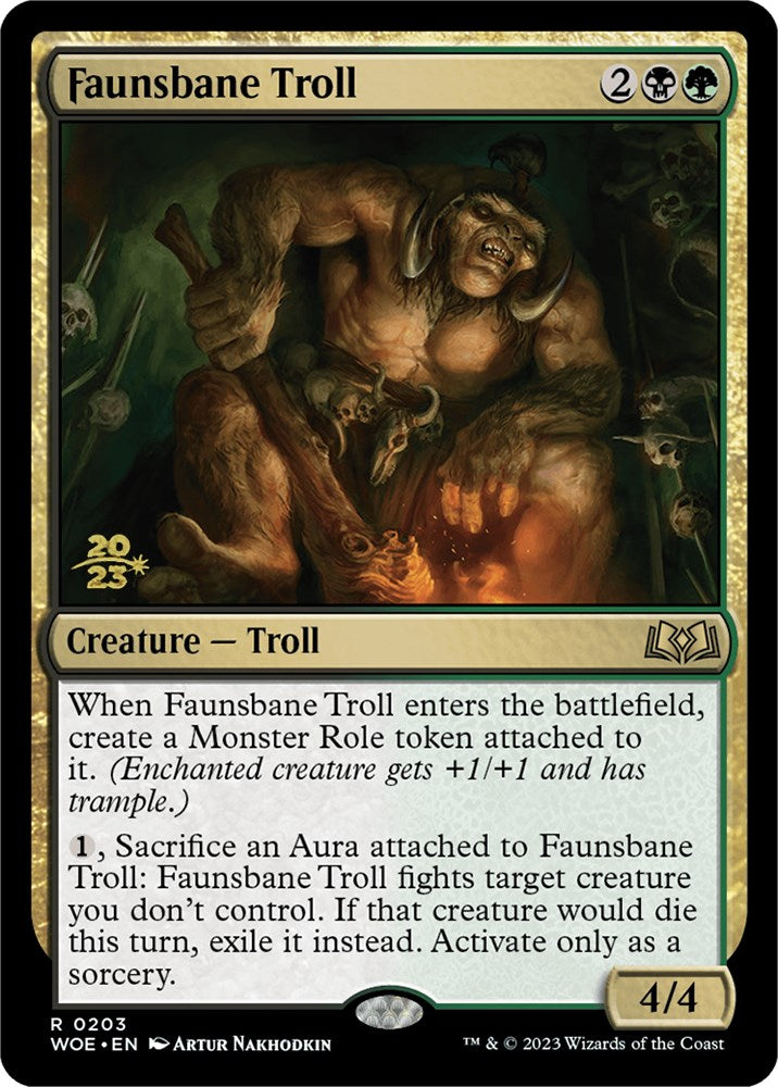 Faunsbane Troll [Wilds of Eldraine Prerelease Promos] | GrognardGamesBatavia