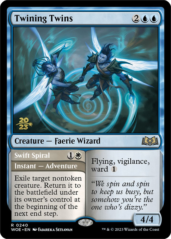 Twining Twins // Swift Spiral [Wilds of Eldraine Prerelease Promos] | GrognardGamesBatavia