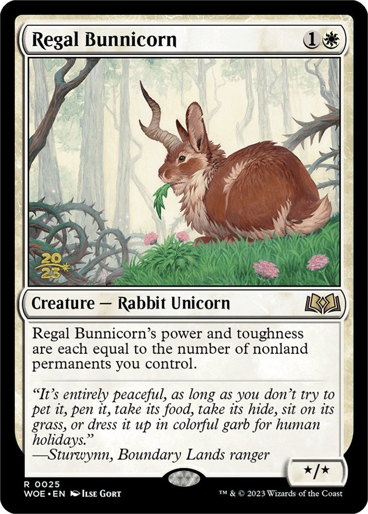 Regal Bunnicorn [Wilds of Eldraine Prerelease Promos] | GrognardGamesBatavia