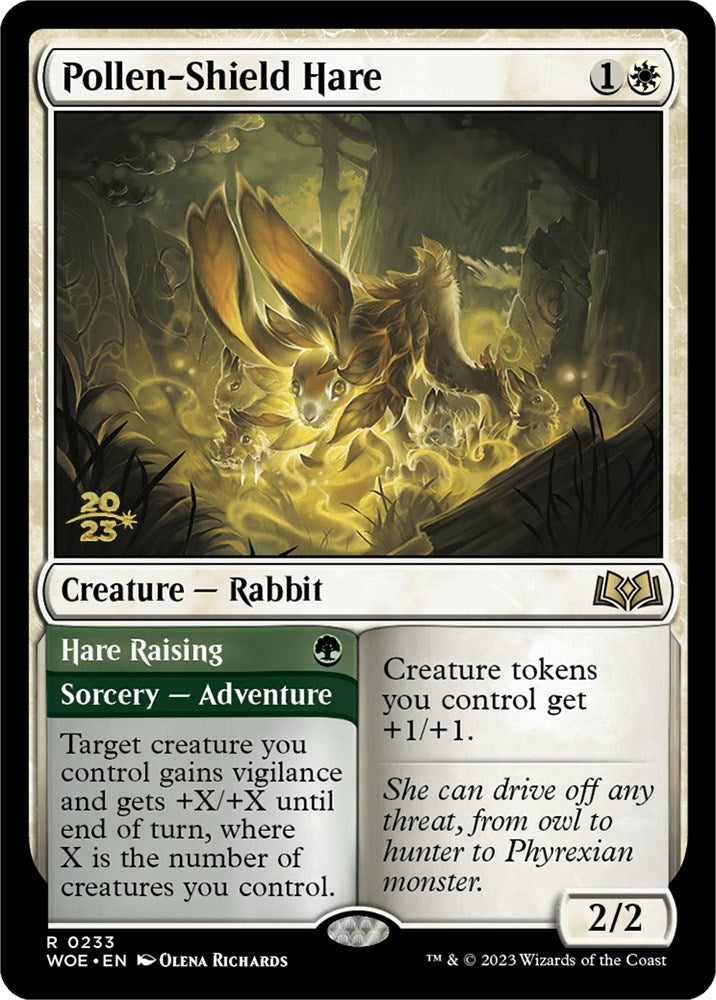 Pollen-Shield Hare // Hare Raising [Wilds of Eldraine Prerelease Promos] | GrognardGamesBatavia