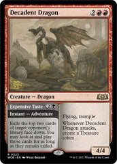 Decadent Dragon // Expensive Taste [Wilds of Eldraine Prerelease Promos] | GrognardGamesBatavia